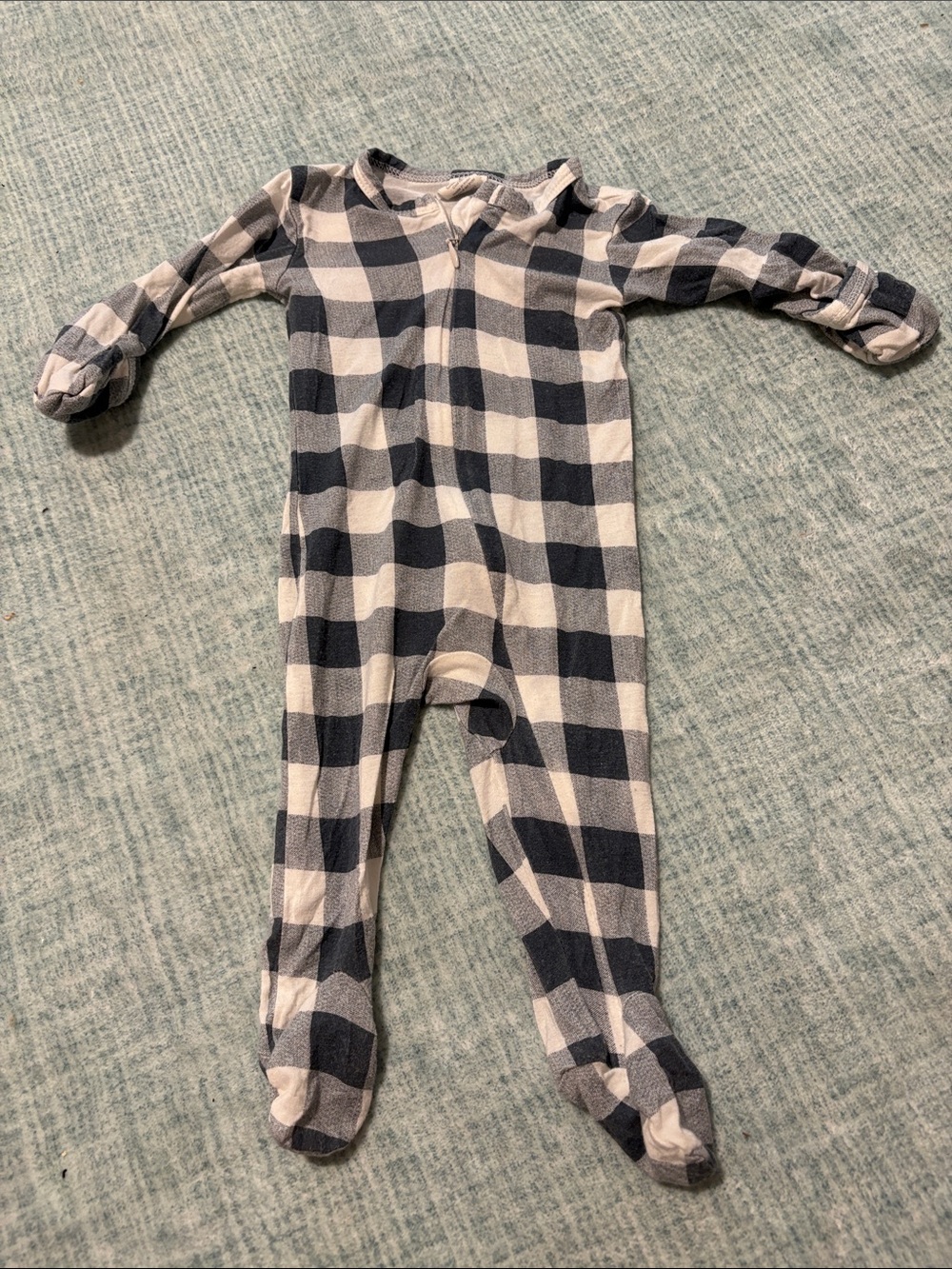 Kat Quinn Plaid Footie, 0-3 mo